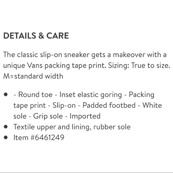 ⛔️SOLD⛔️ NIB Vans Classic Slip On Sneaker Packing Tape 10 - Picture 11 of 11